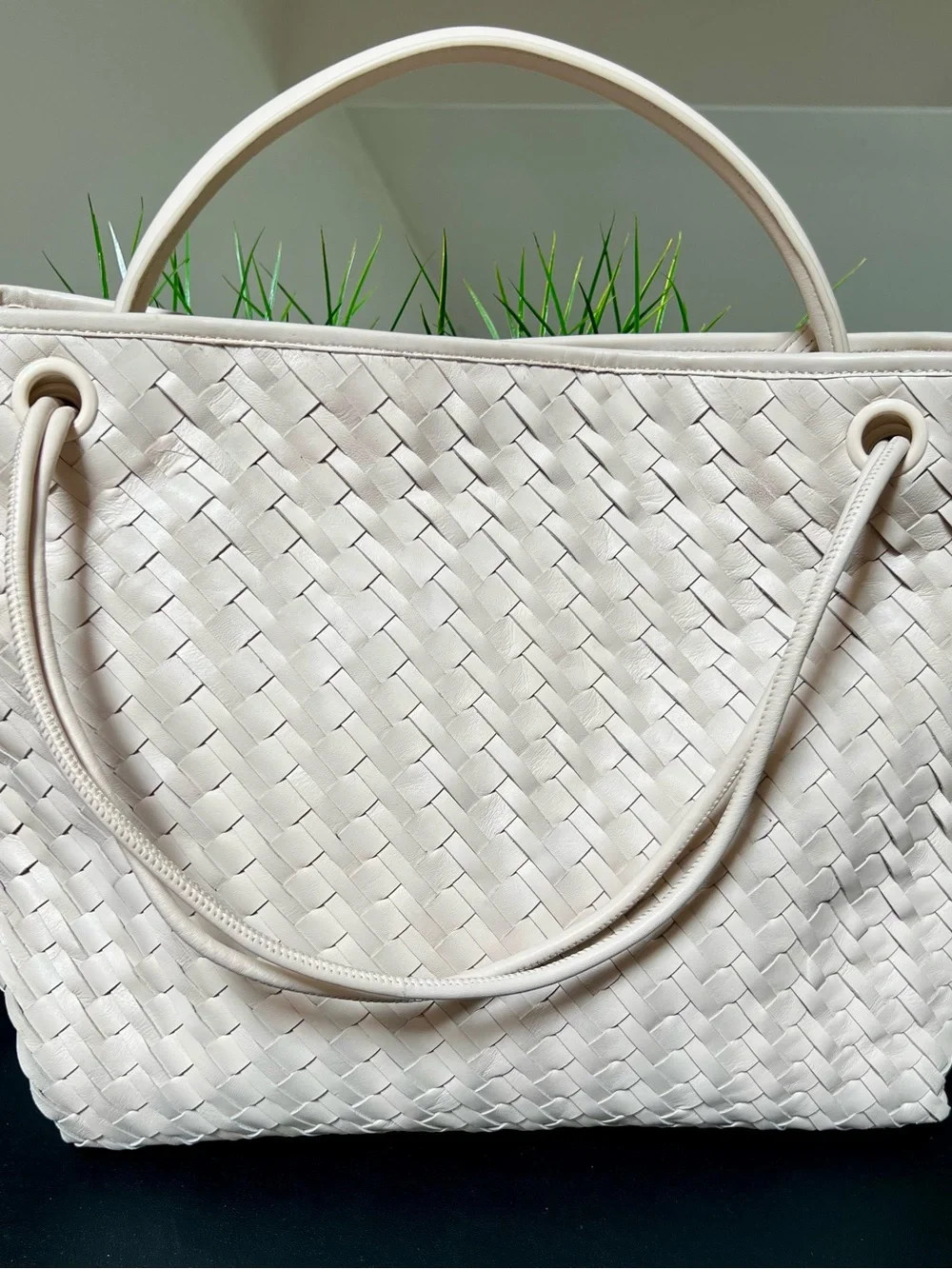 WALTER BAKER Hazel Large Woven Leather Tote